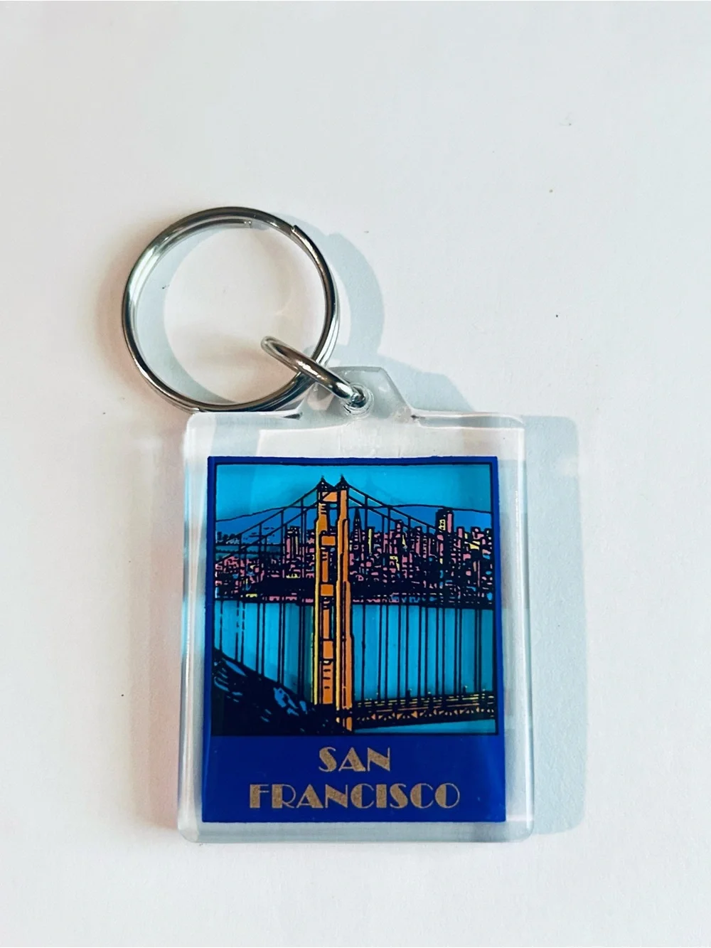 Vintage San Francisco Souvenir Keychain Set - Golden Gate & Cable Car